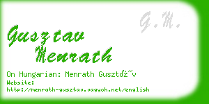 gusztav menrath business card